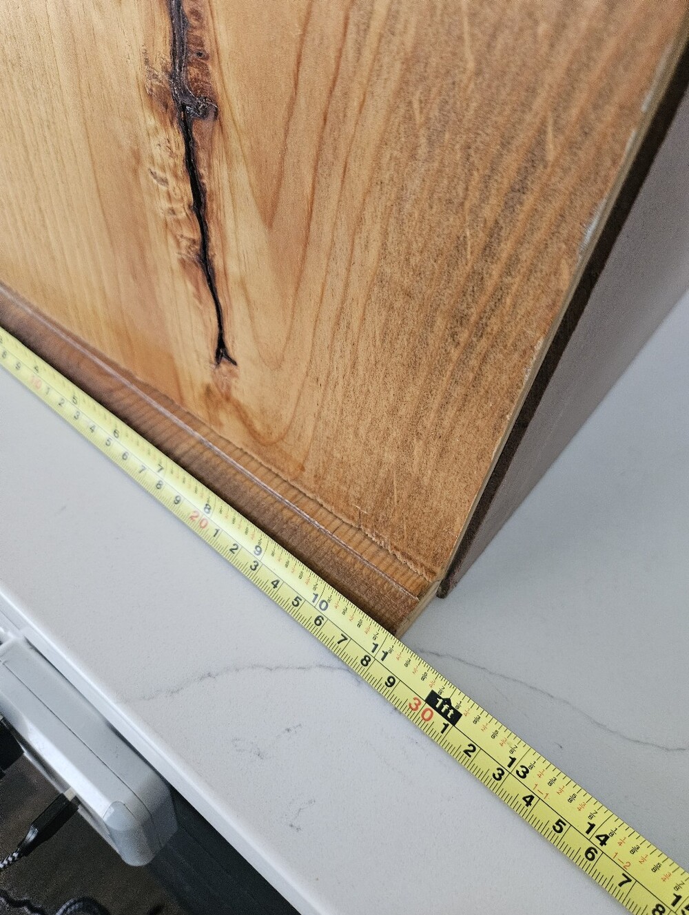 Solid Wood Bread Box in Warm Honey Tone - Picture 10 of 10